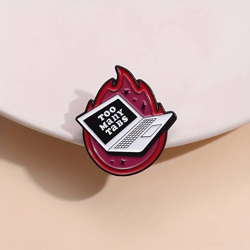 too Many Tabs Enamel Pins Music Notebook Brooches Lapel Badges Lyrics  Flame Funny Jewelry Gift For Men Friends - Temu United Arab Emirates